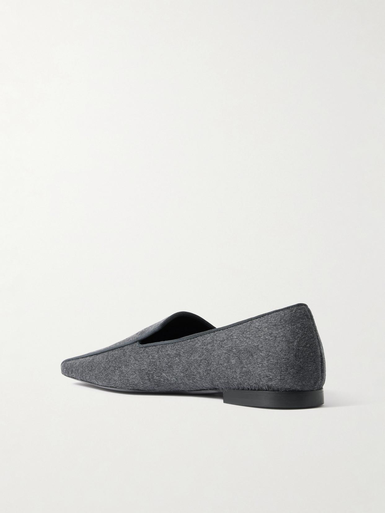 TOTÊME The Piped Loafer Grey Melange In 074 Grey Melange Product Image