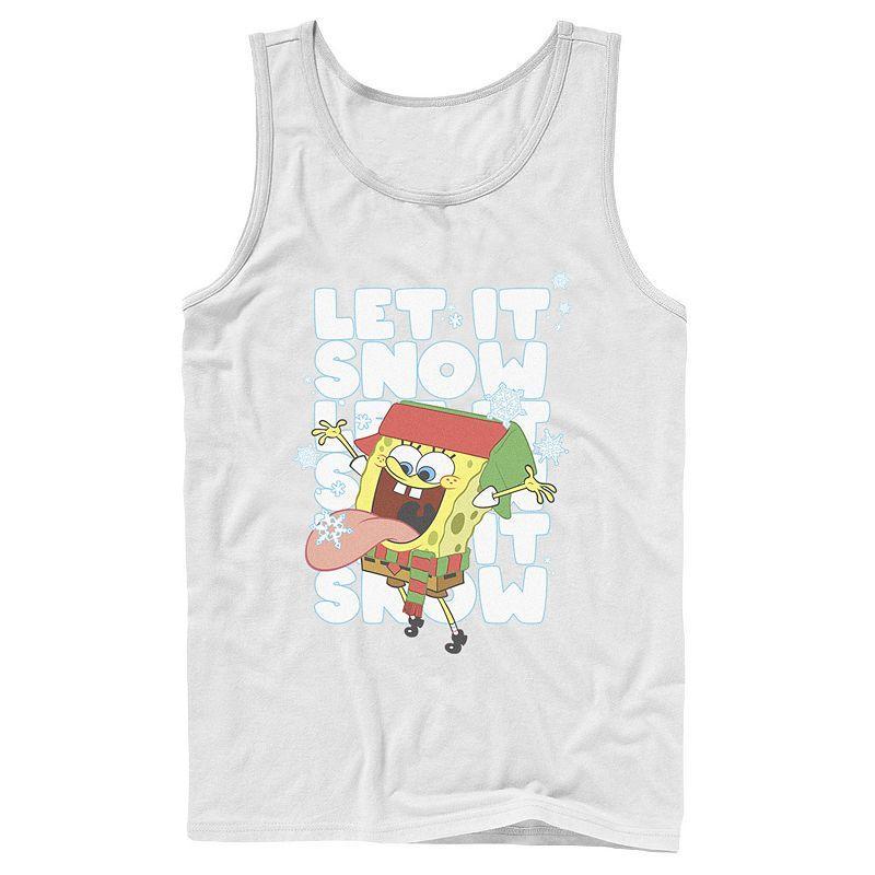 Mens Nickelodeon Spongebob Squarepants Let It Snow Let It Snow Let It Snow Graphic Tank Top Product Image