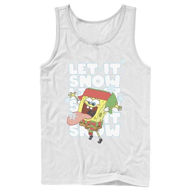 Mens Nickelodeon Spongebob Squarepants Let It Snow Let It Snow Let It Snow Graphic Tank Top Product Image