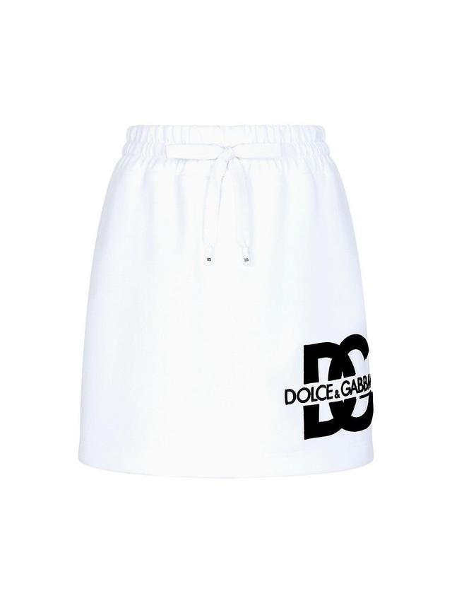 Womens Cotton-Blend Logo Miniskirt Product Image