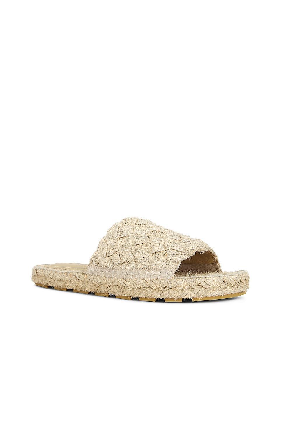 Bottega Veneta Jack Mule Espadrille Jute Flat Sandal in Cream Product Image