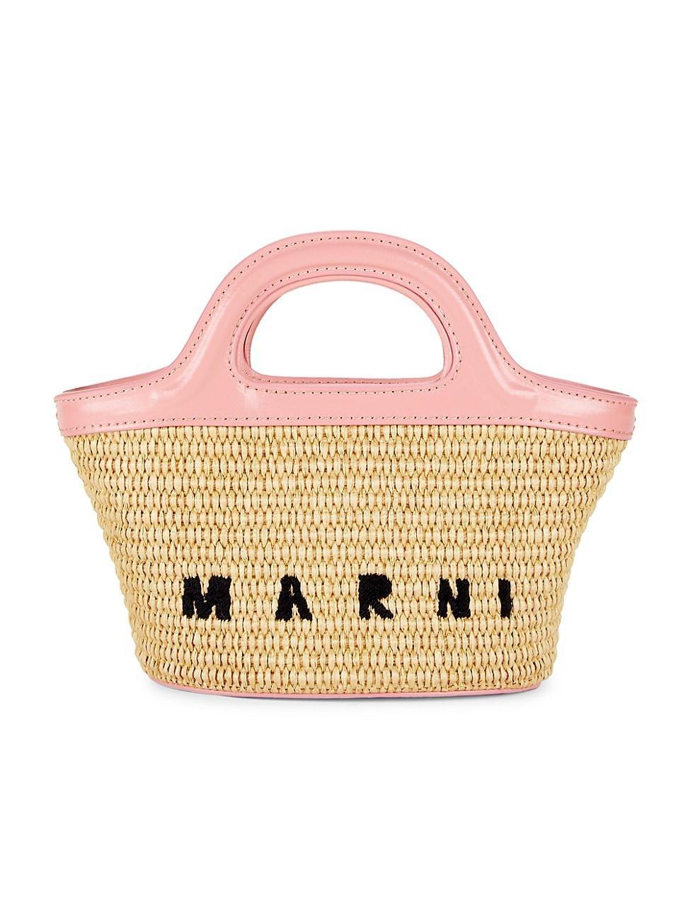 Logo Wicker Tote Product Image