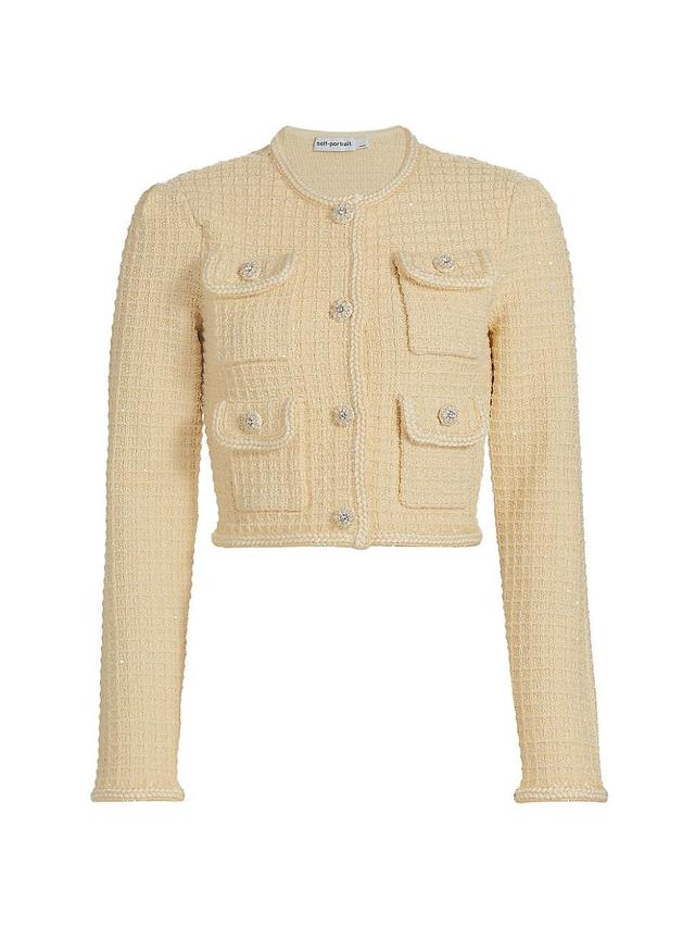 Womens Textured Knit Jacket Product Image