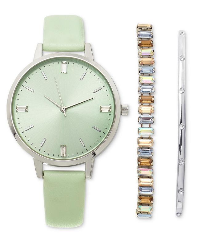 I.n.c. International Concepts Womens Green Strap Watch 38mm Set, Created for Macys Product Image