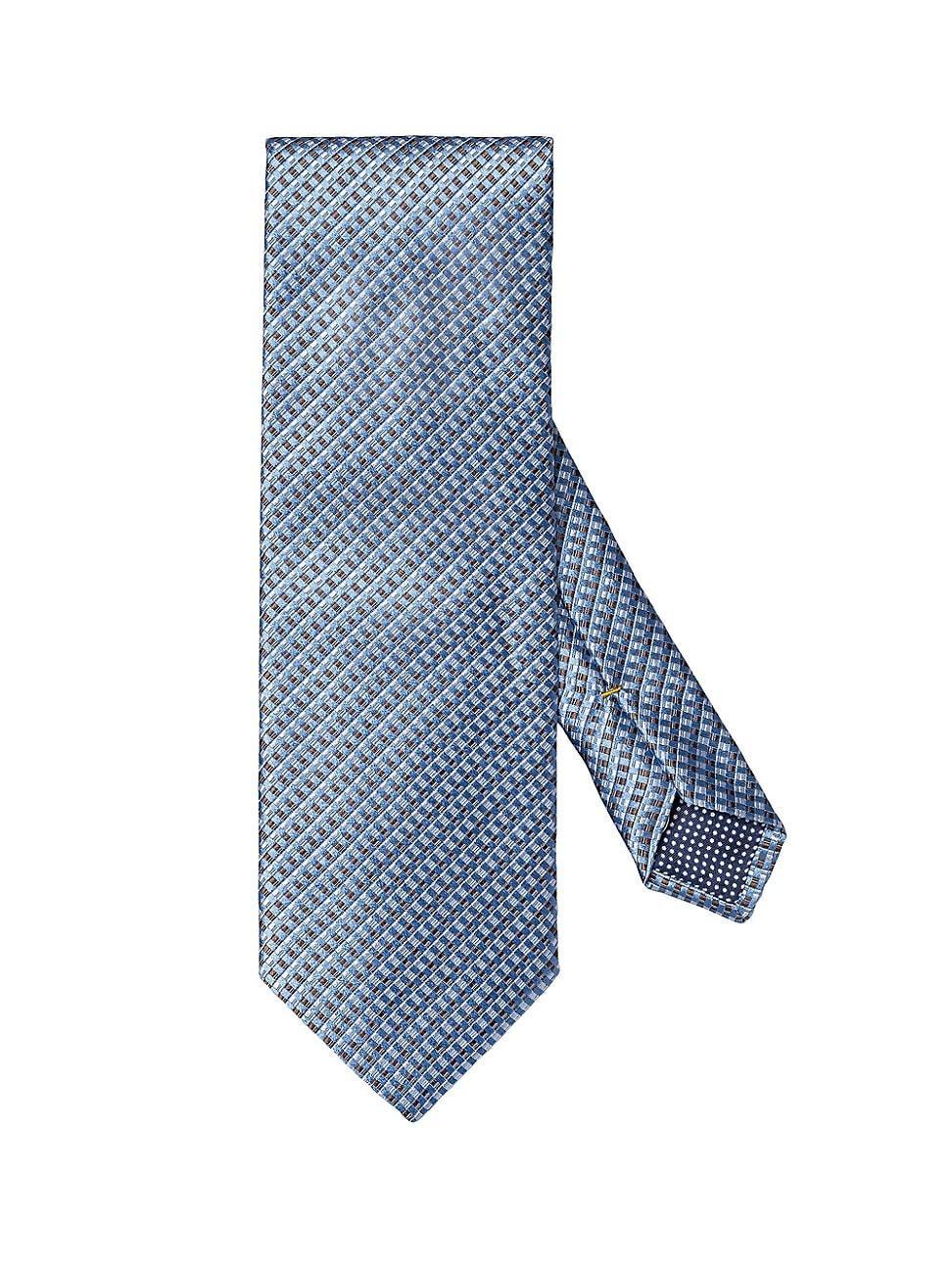 Men's Woven Check Silk Tie Product Image