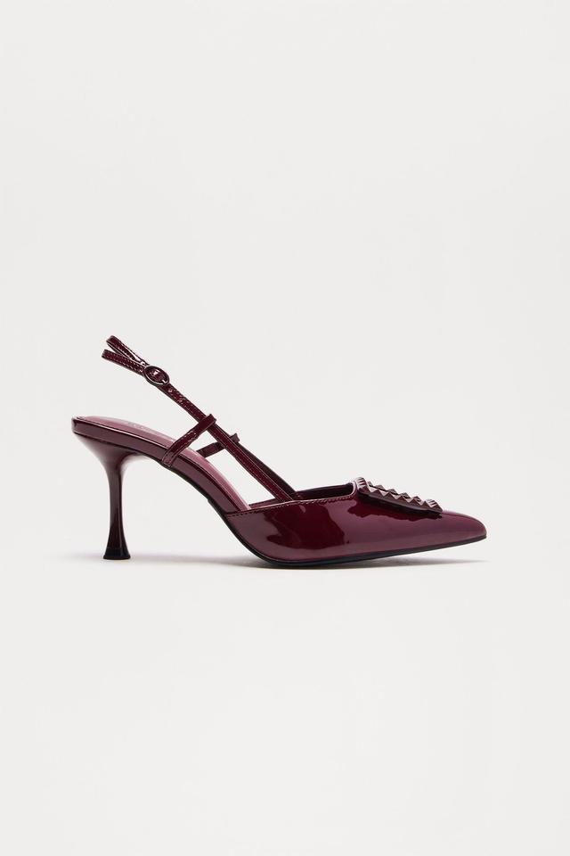 Beck Slingback Pumps - Burgundy Product Image