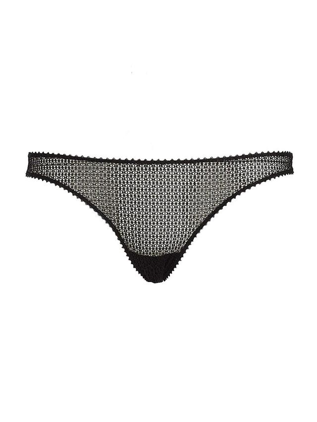 Womens Crochet Lace Thong Product Image