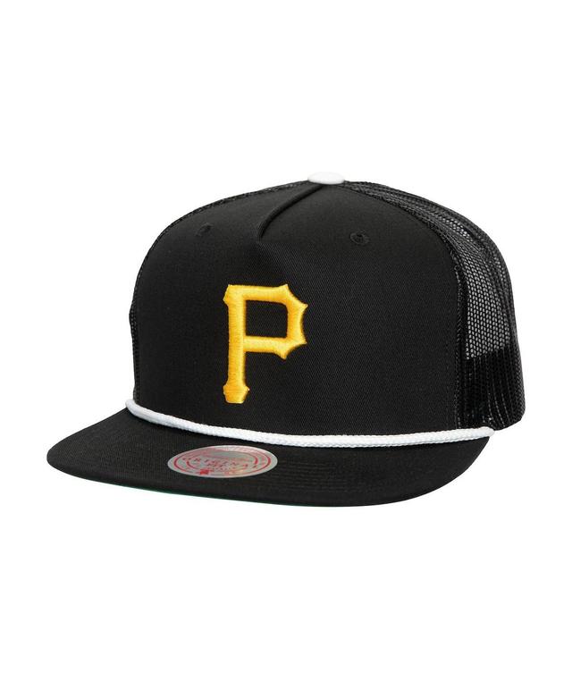 Mens Mitchell & Ness Pittsburgh Pirates Rope Trucker Snapback Hat Product Image