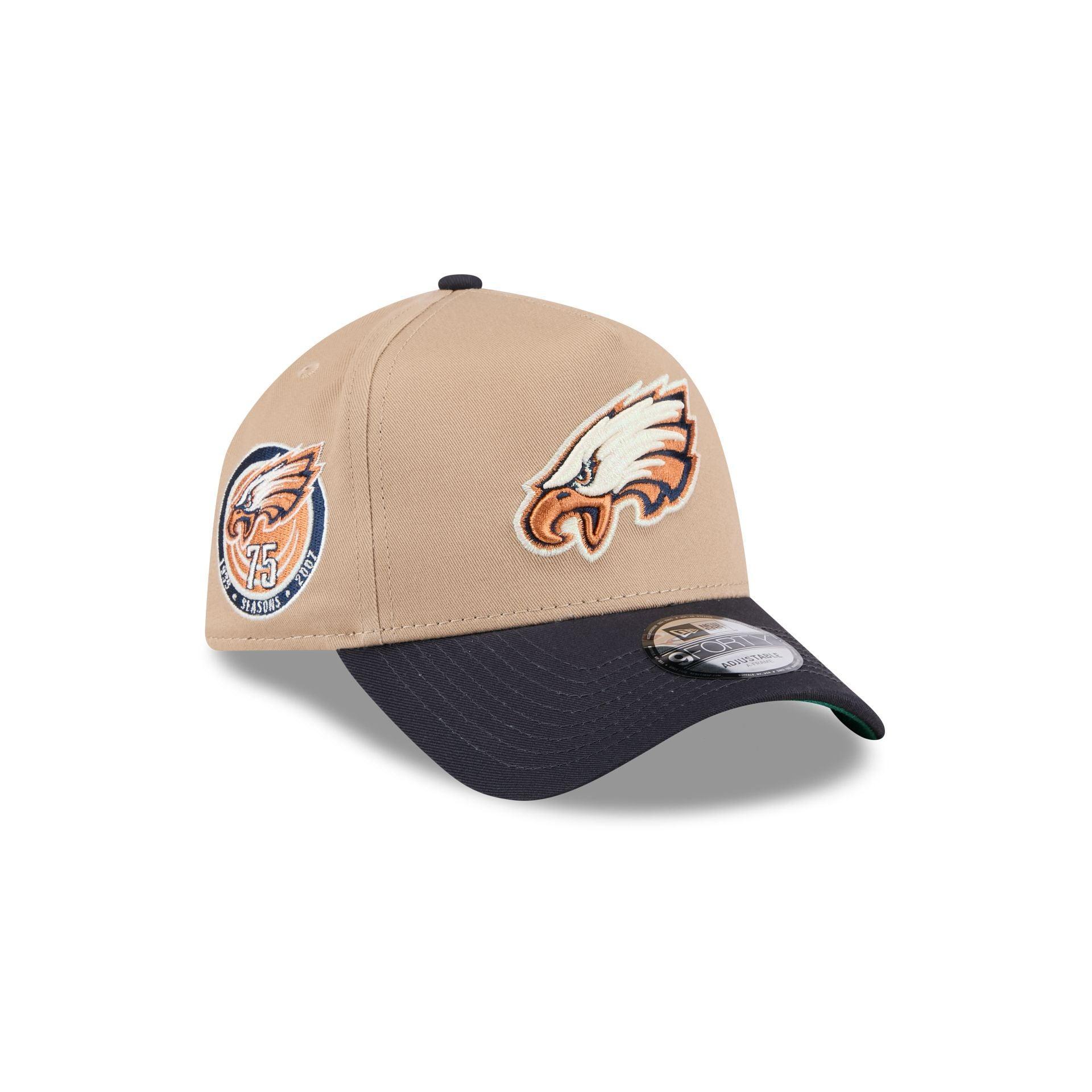 Philadelphia Eagles Beige Khaki 9FORTY A-Frame Snapback Hat Male Product Image