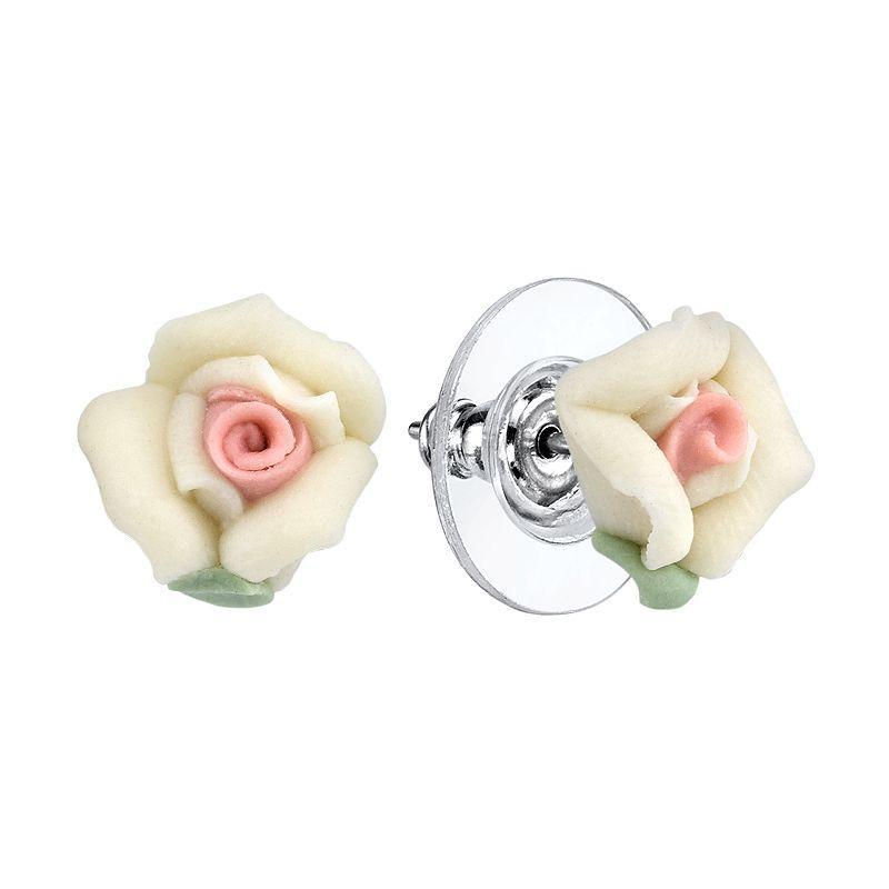 1928 Flower Stud Earrings, Womens, Multi Product Image