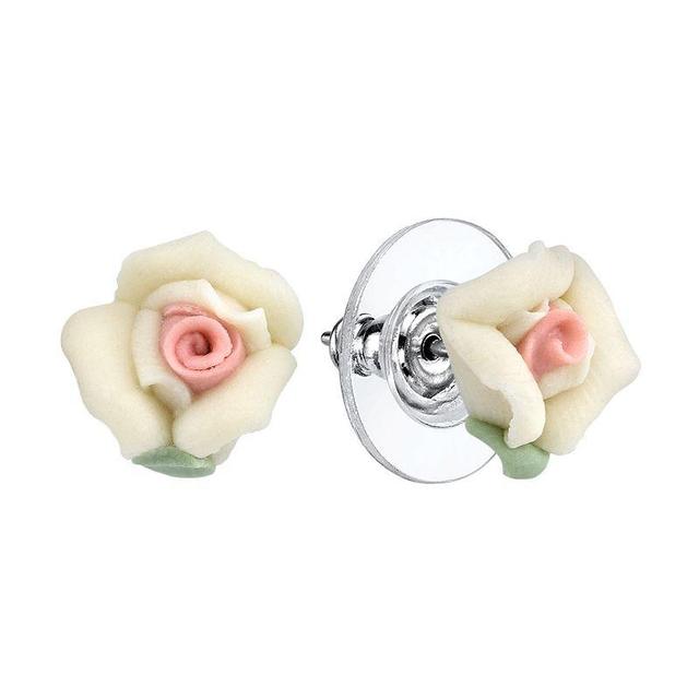 1928 Flower Stud Earrings, Womens, Multi Product Image