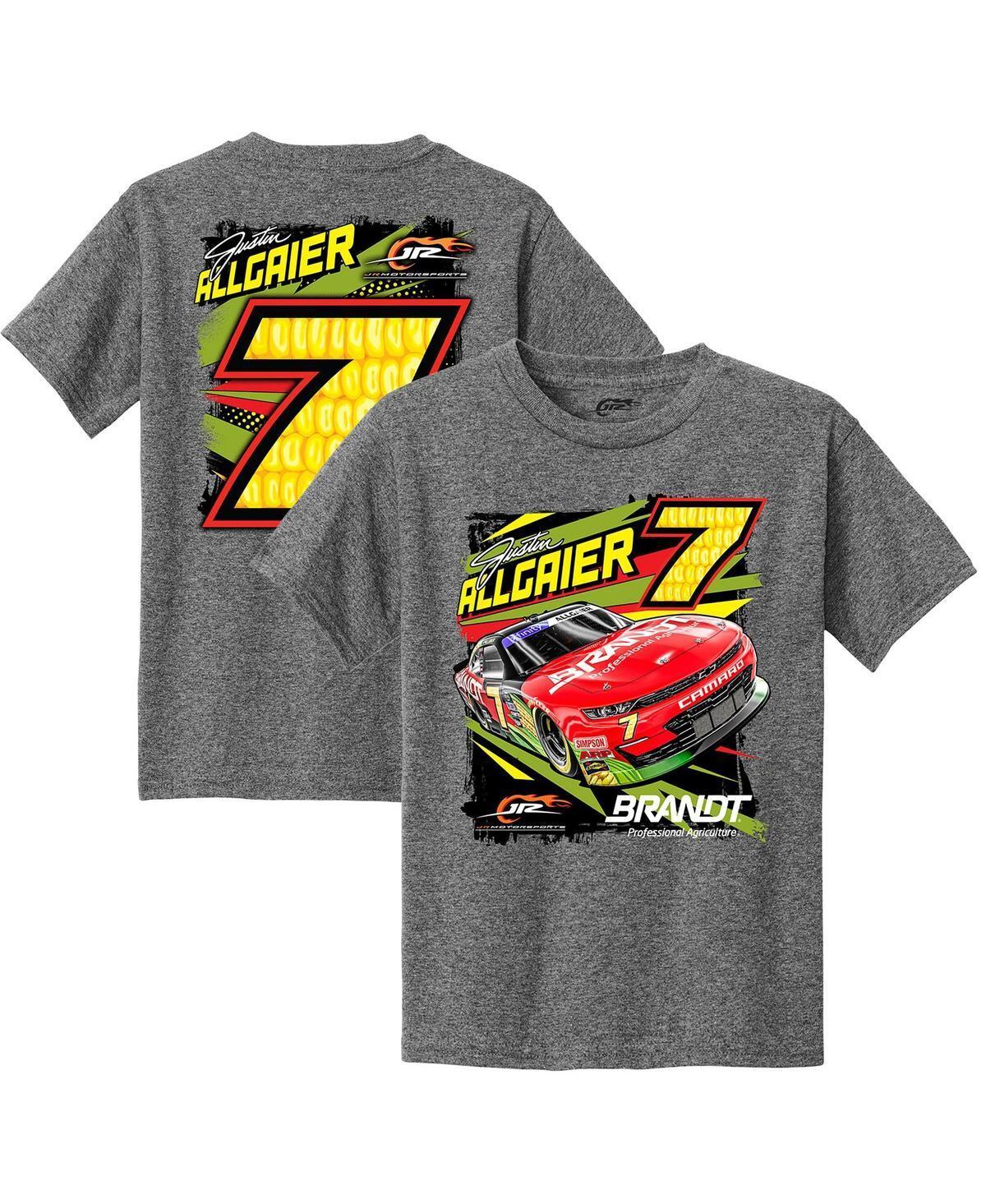 Mens Jr Motorsports Official Team Apparel Heather Charcoal Justin Allgaier Car T-shirt Product Image