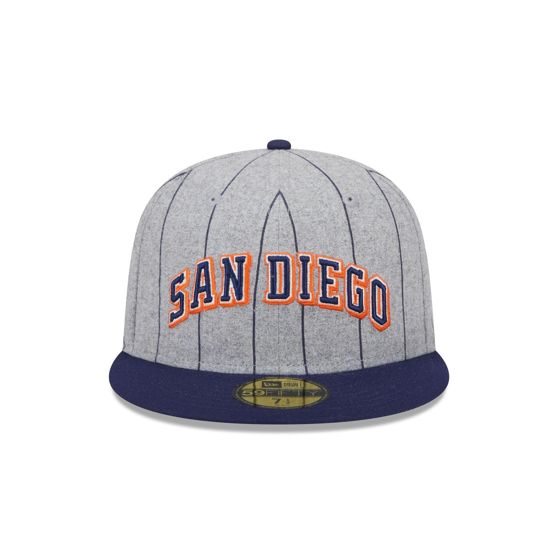 San Diego Padres Heather Pinstripe 59FIFTY Fitted Hat Male Product Image