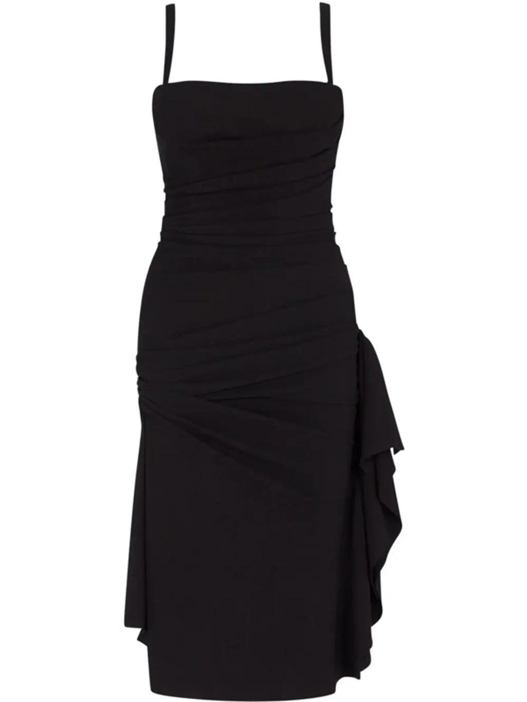 DOLCE & GABBANA Draped Detail Dress In Black Product Image