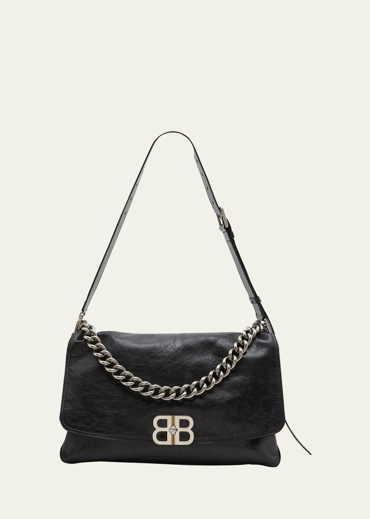 Balenciaga BB Soft Flap Leather Crossbody Bag Product Image