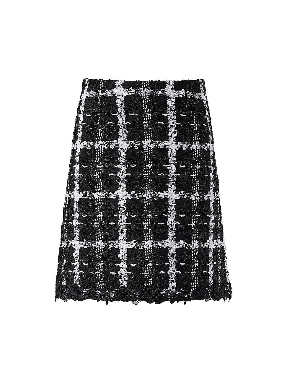 Womens Tweed A-Line Miniskirt Product Image