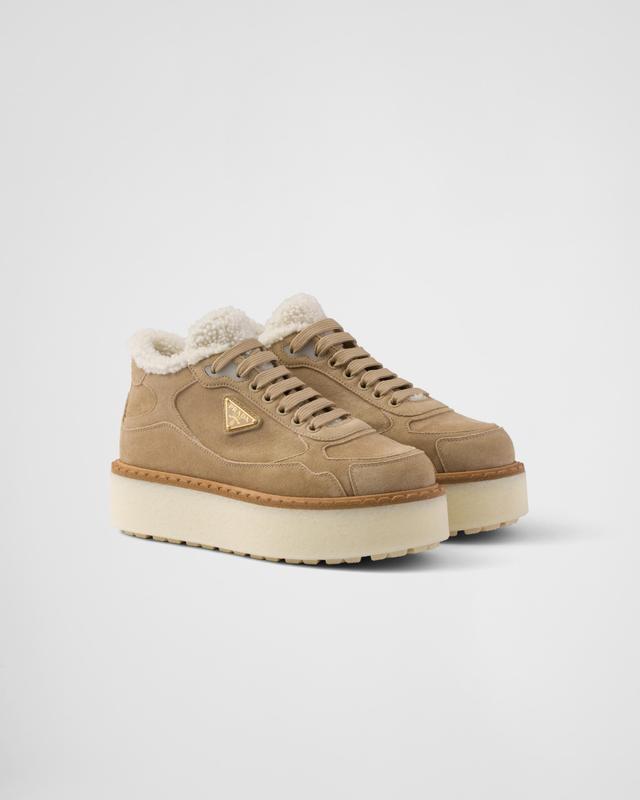 Suede mid-top sneakers Product Image