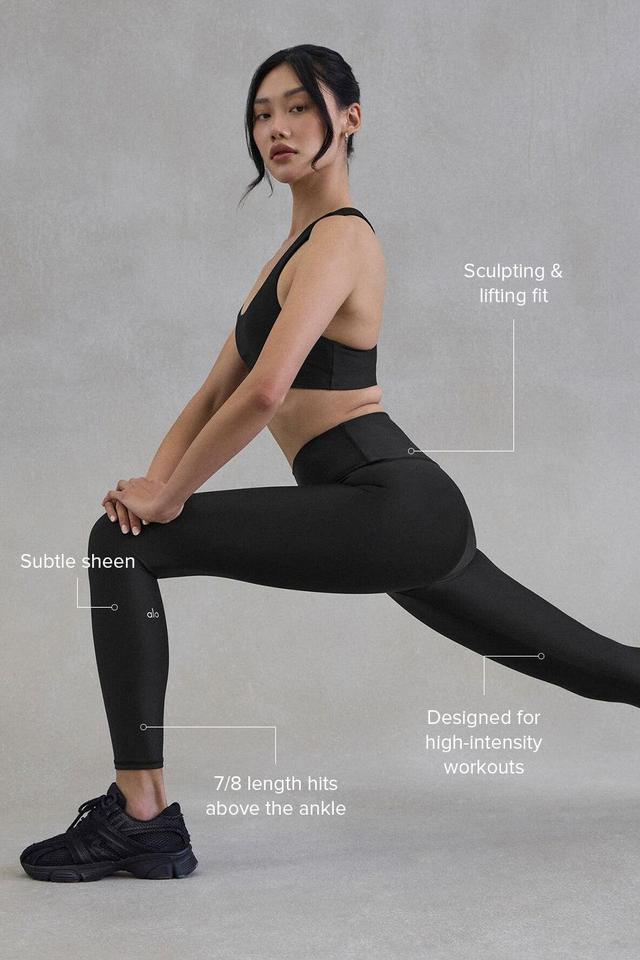 7/8 High-Waist Airlift Legging - Black Product Image