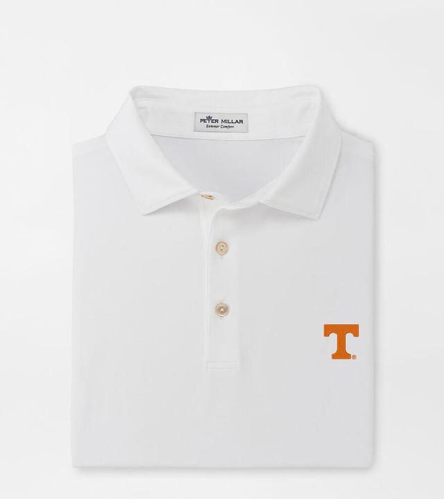 Peter Millar Mens Tennessee Solid Performance Jersey Polo | Color: White | Size: 3XL Product Image