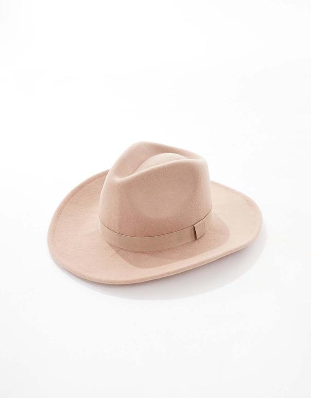 ASOS DESIGN felt cowboy hat in camel  Product Image