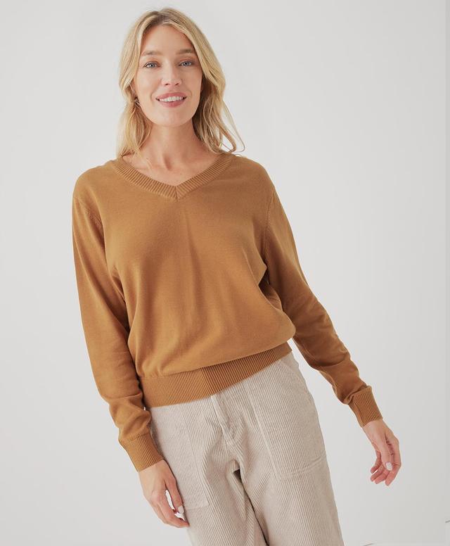 Womens Classic Fine Knit V-Neck Sweater XS Product Image