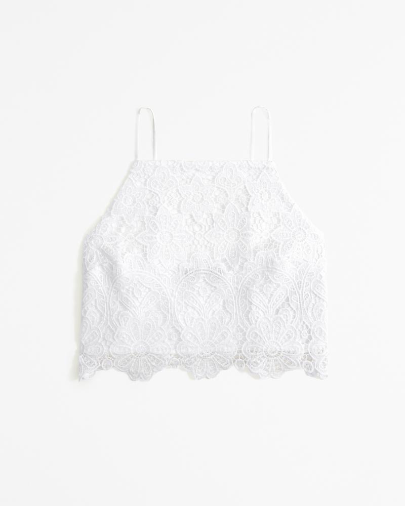 Lace High-Neck Set Top Product Image