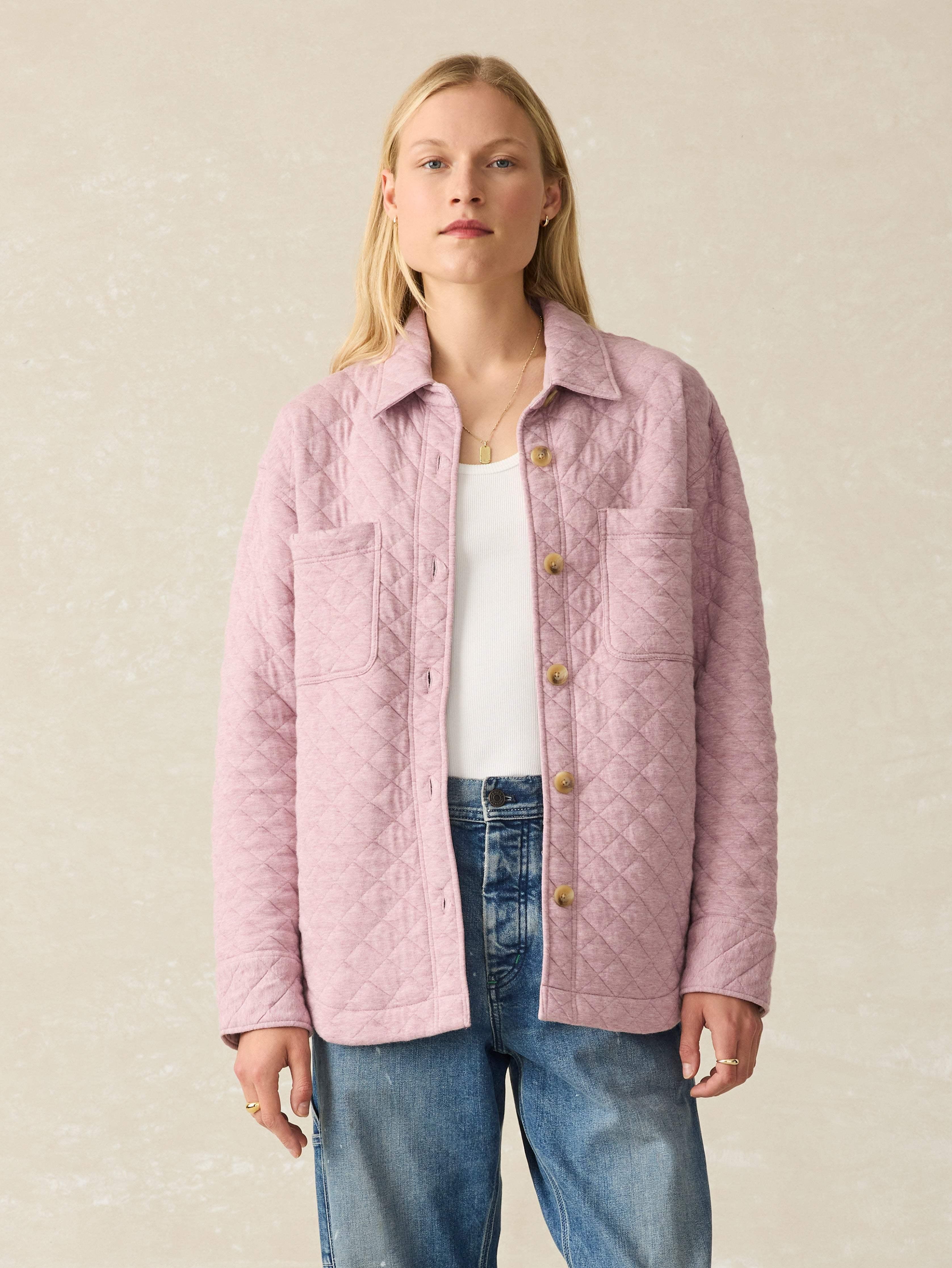 Epic Quilted Fleece Shirt Jacket - Orchid Heather Female Product Image