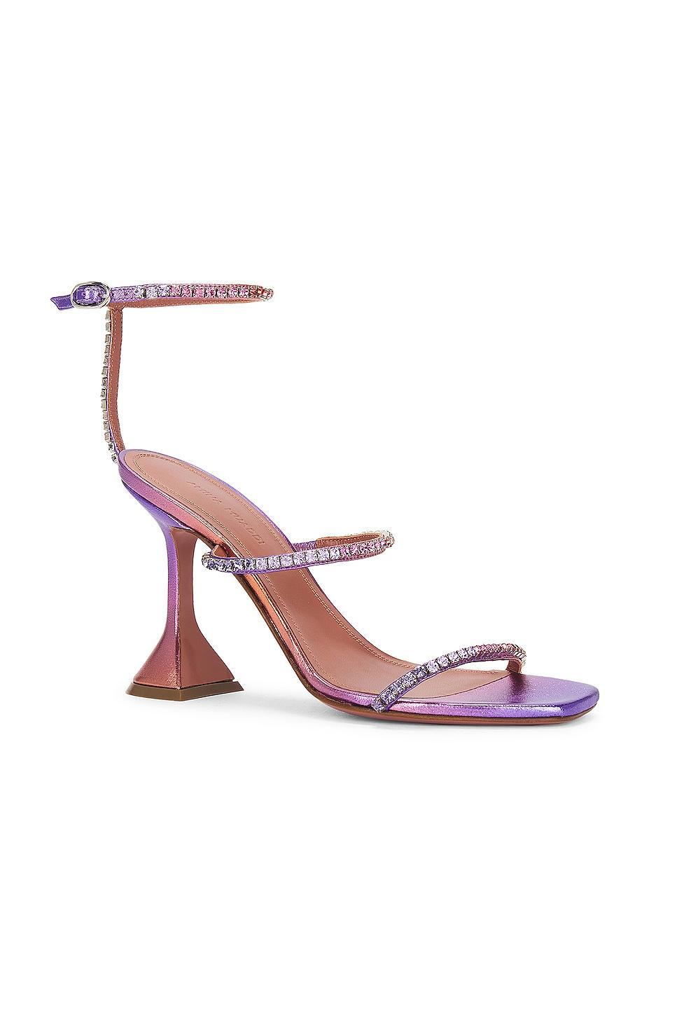 AMINA MUADDI Gilda Sandal in Sunset Ombre - Purple. Size 38.5 (also in 36, 36.5). Product Image