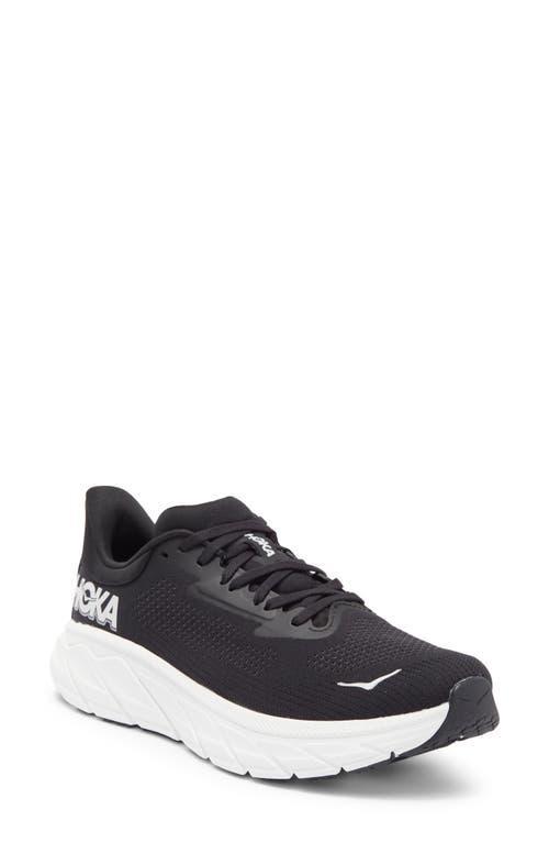 HOKA Mens Arahi 7 - Running Shoes Black/White Product Image