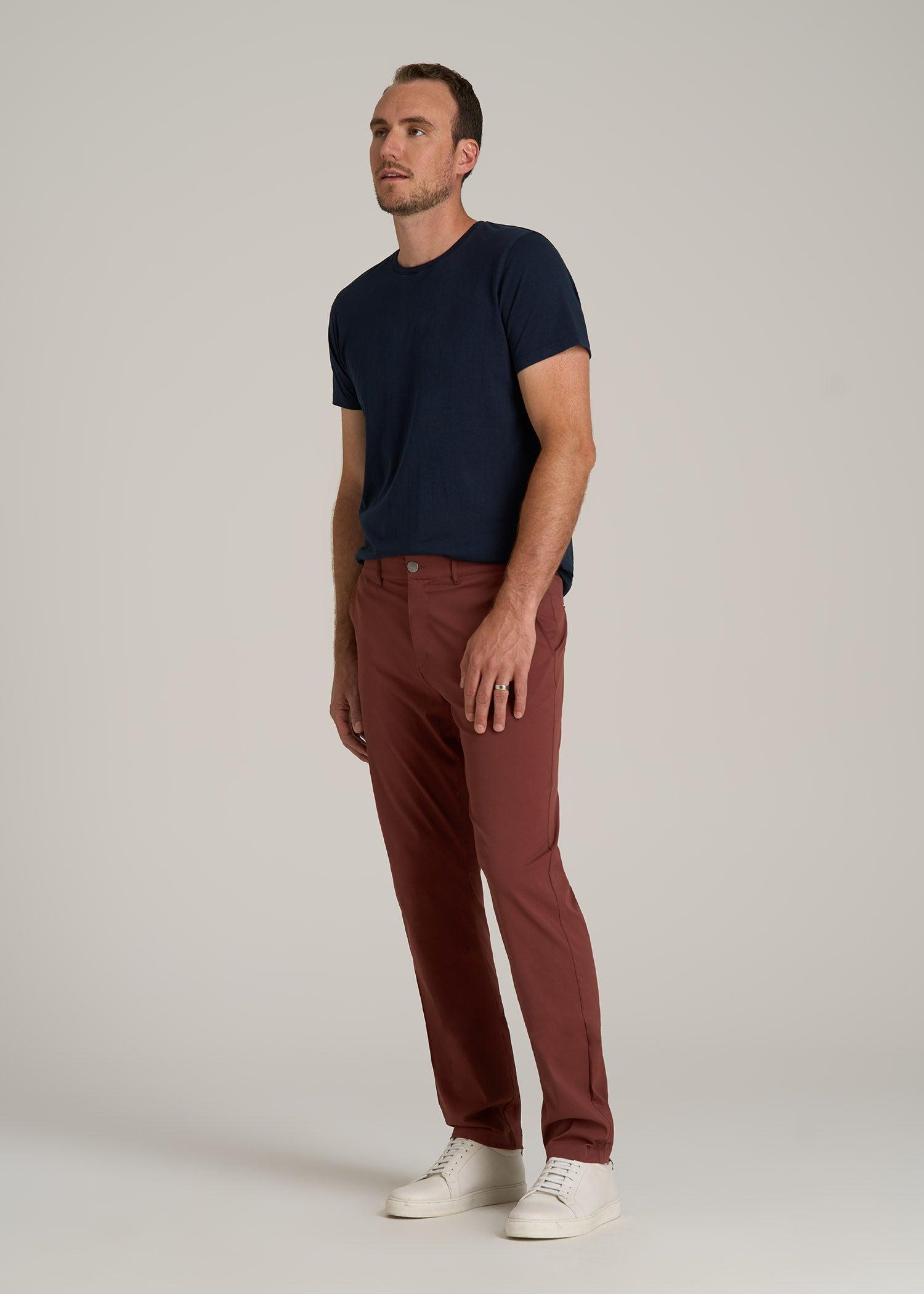 TAPERED FIT Traveler Chino Pants for Tall Men in Intense Rust Male Product Image