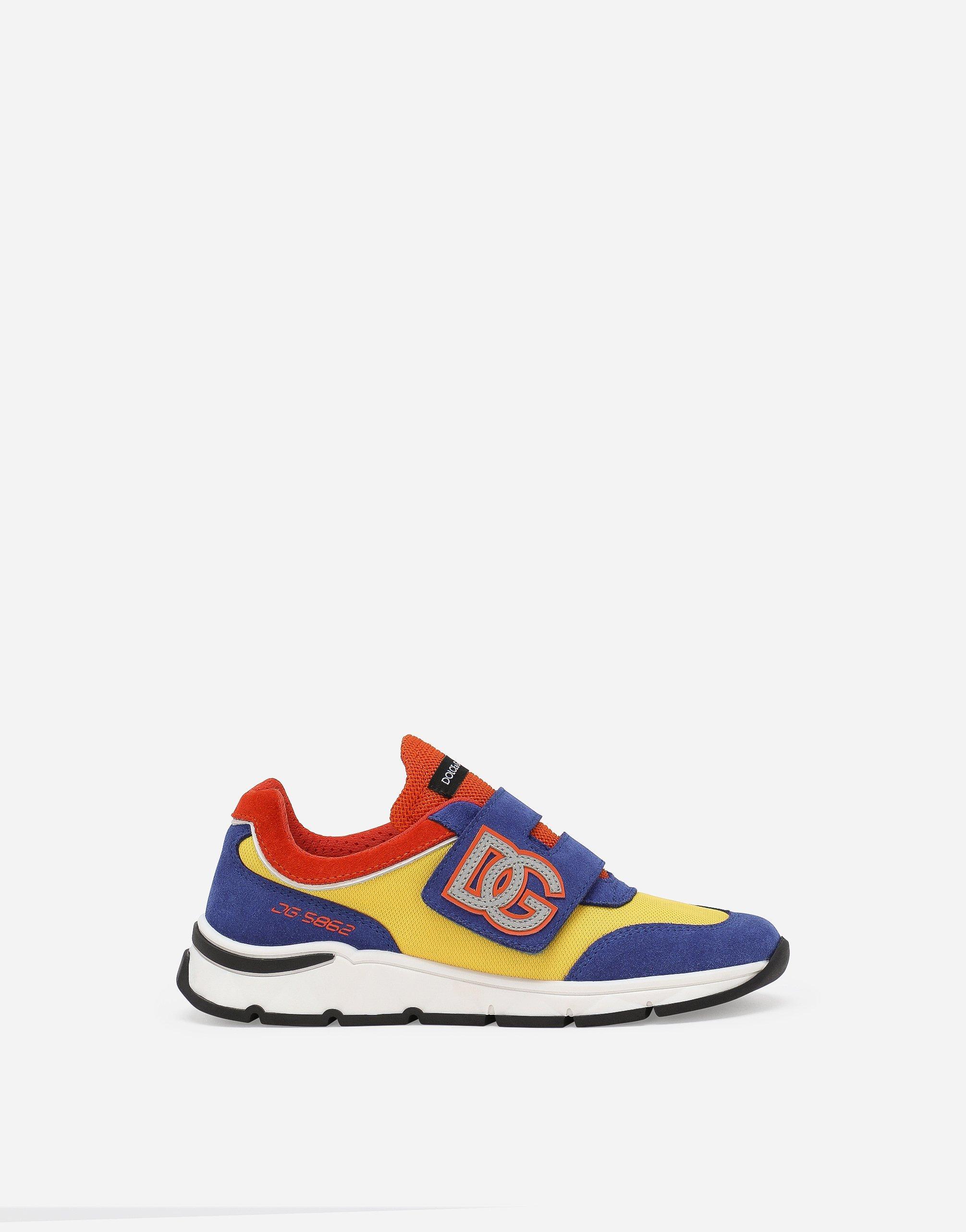 Mixed-material Sneakers In Yellow Product Image