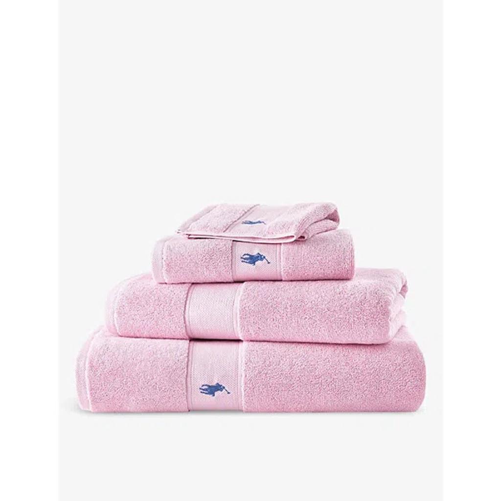 POLO RALPH LAUREN Carmel Pink Carmel Logo-embroidered Cotton Bath Sheet 90cm X 160cm Product Image