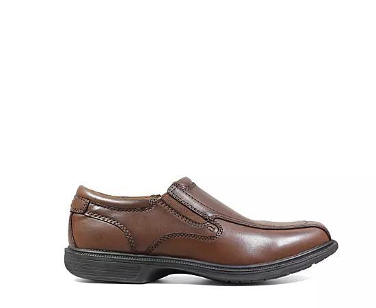 Nunn Bush Bleeker St. KORE Mens Bicycle Toe Dress Slip-On Shoes Red Product Image