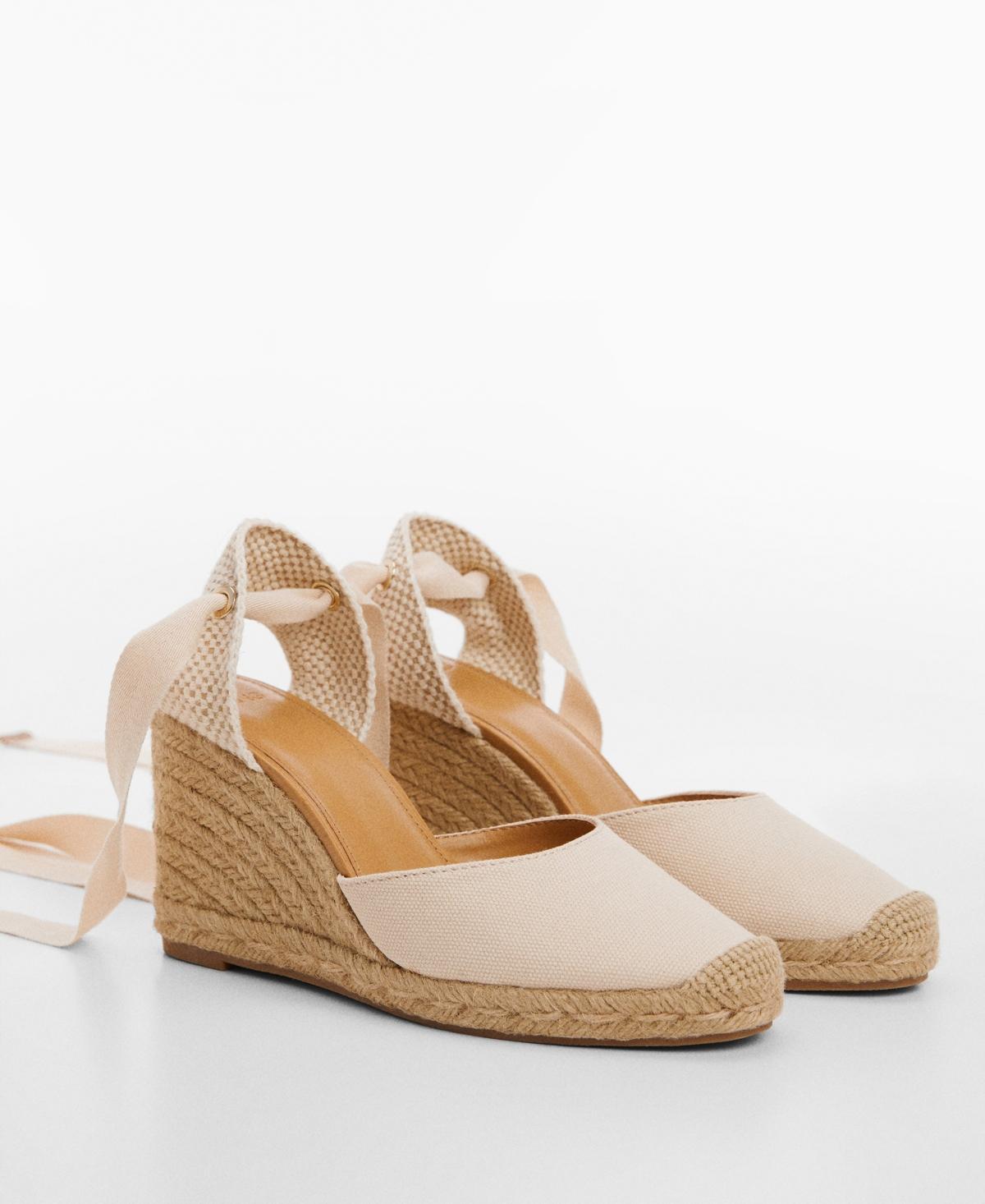 Mango Womens Lace-Up Espadrilles Product Image