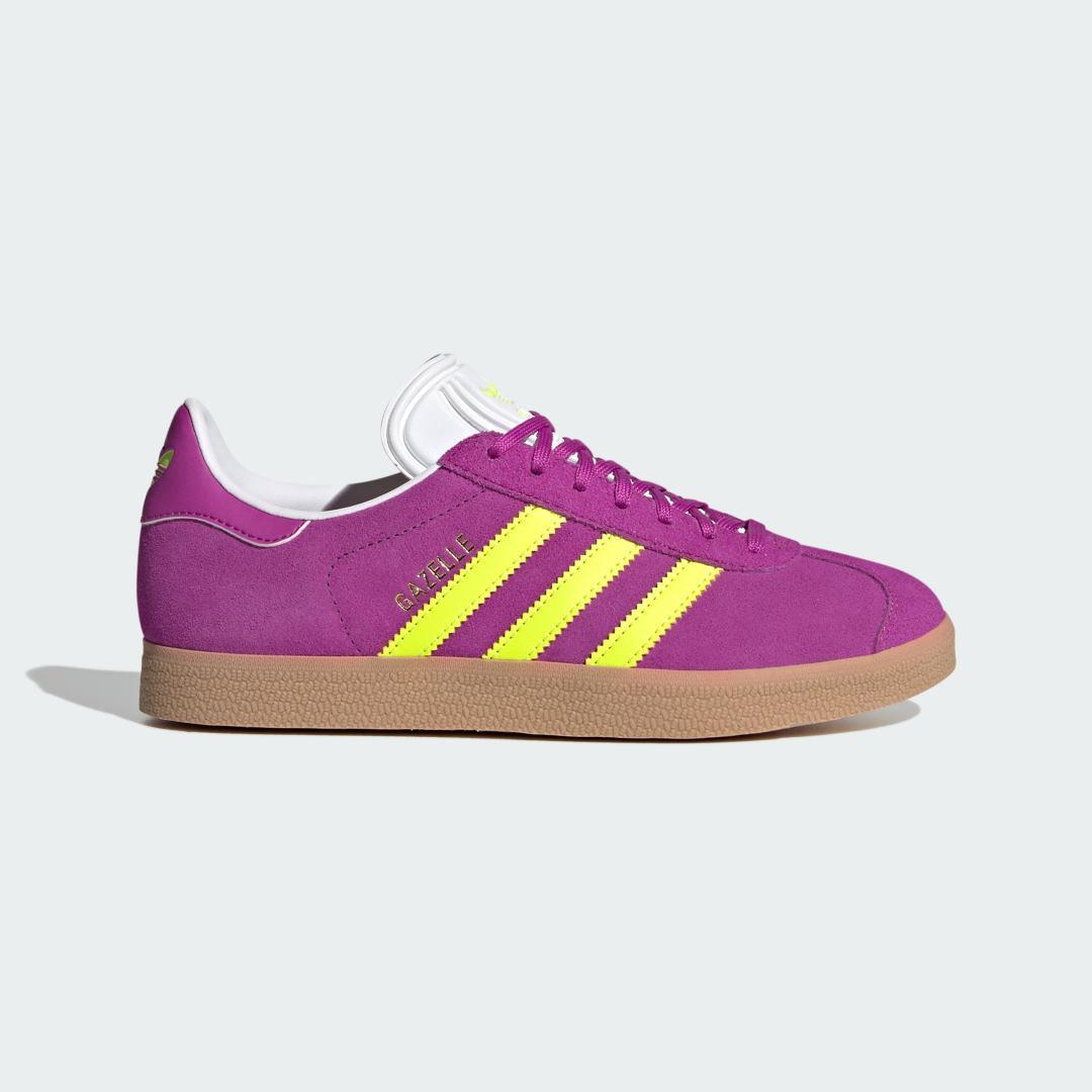 Womens adidas Gazelle Athletic Shoe Burst / Solar Yellow / Off White Product Image