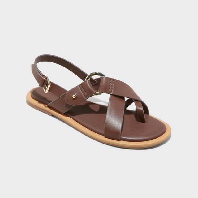 Womens Vanessa Harness Sandals - Universal Thread Brown 6 Product Image