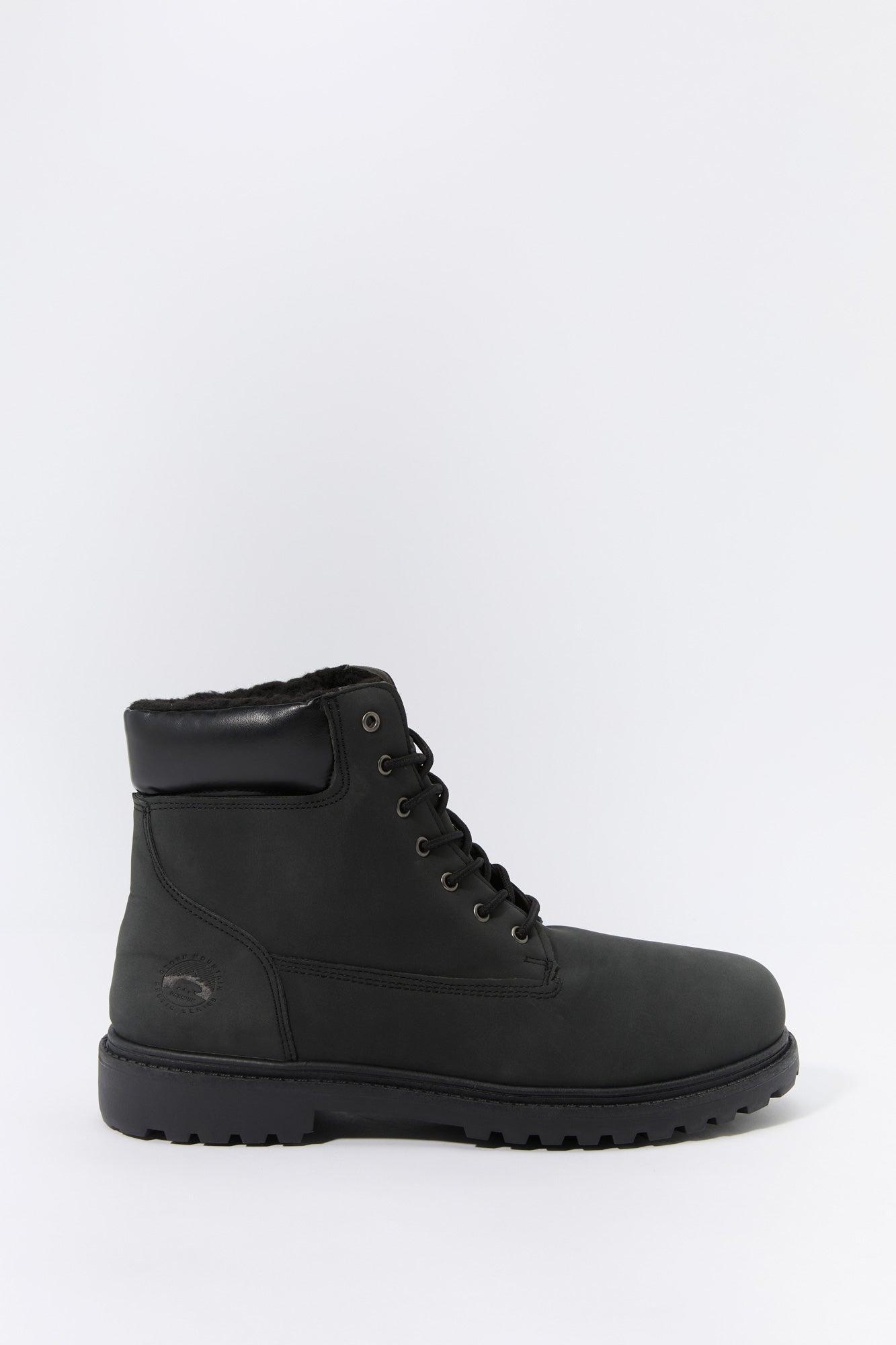 Faux Fur Lined Lace Up Boot Male Product Image