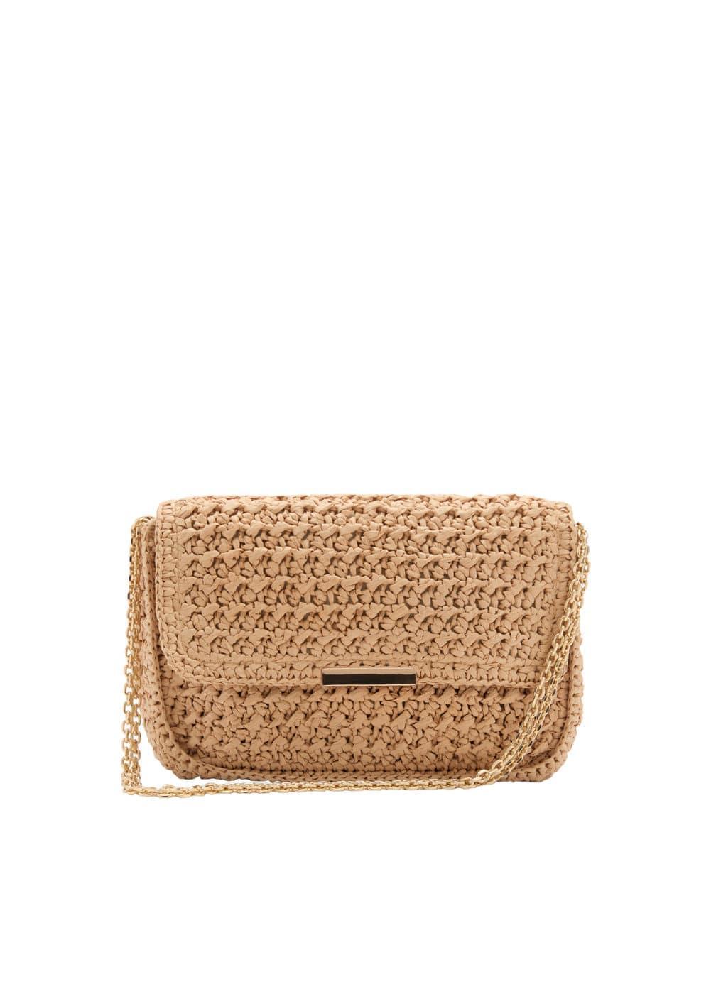 MANGO - Natural fiber shoulder bag - One size - Women Product Image