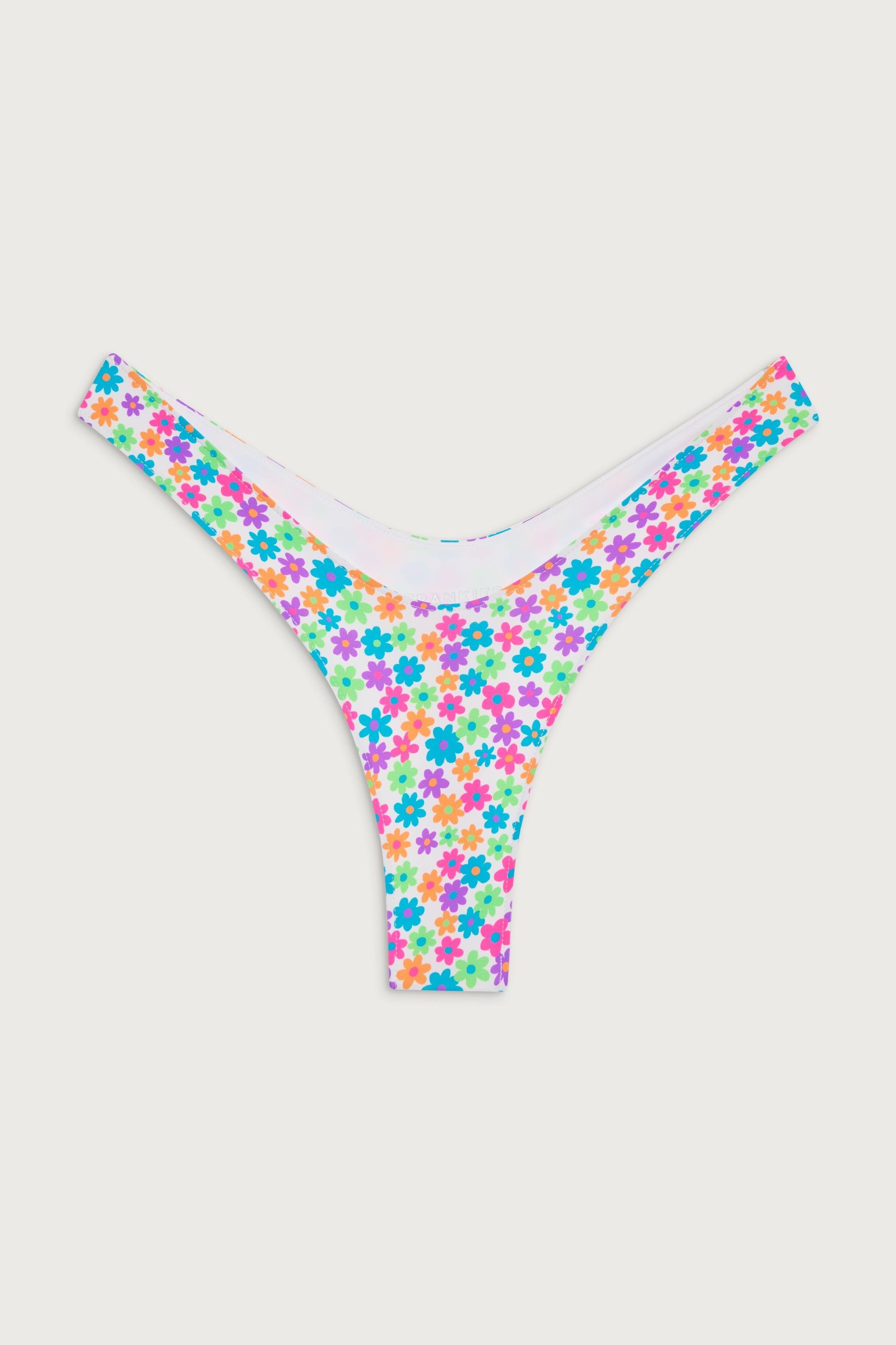 Full Moon Floral Micro Bikini Bottom - Forever Flower Product Image