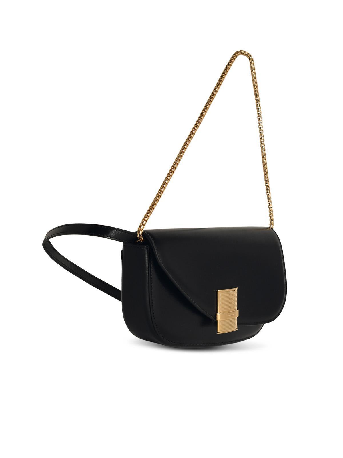 Fiamma Black Leather Crossbody Bag Product Image