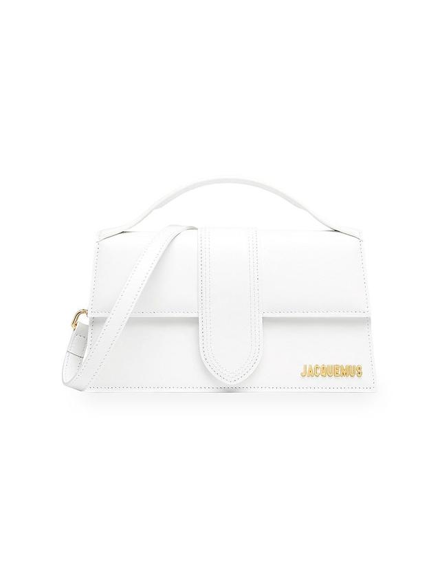 Womens Le Chouchou Le Grand Bambino Leather Top-Handle Bag - White Product Image