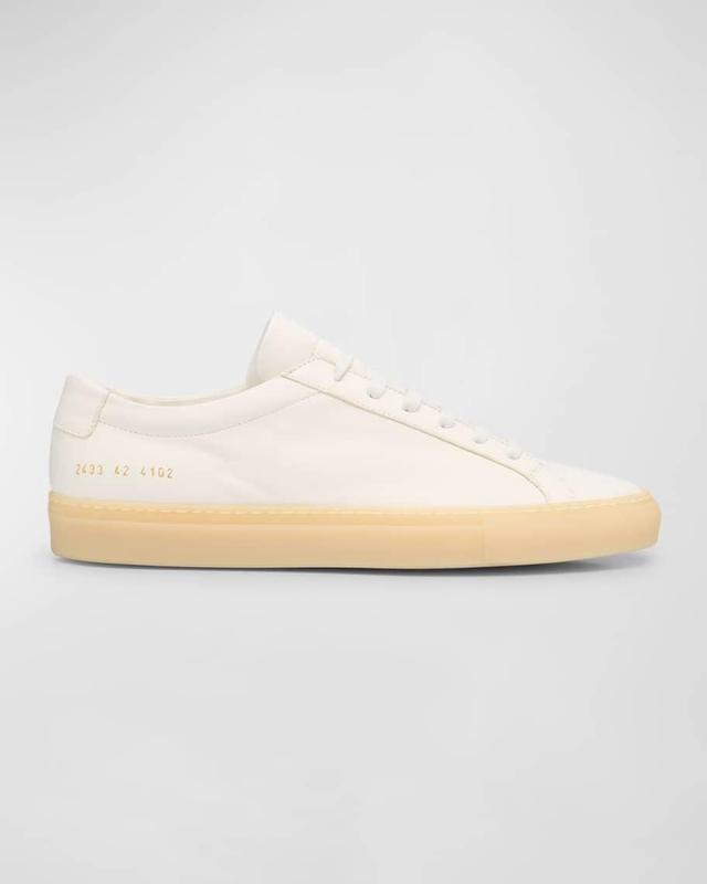 Men's Achilles Gumsole Leather Low-Top Sneakers Product Image