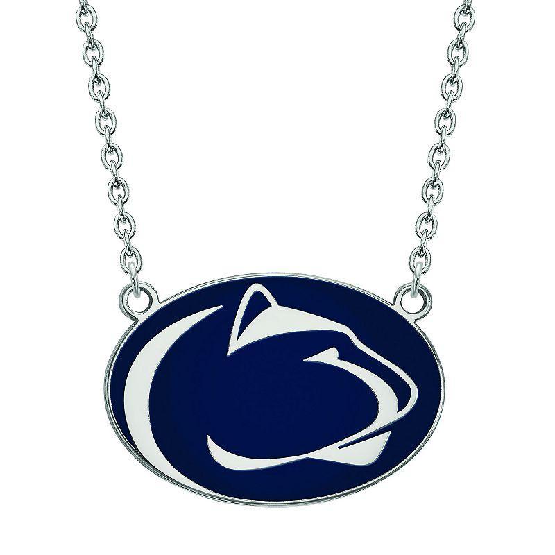 LogoArt Penn State Nittany Lions Sterling Silver Large Enamel Pendant, Womens Product Image