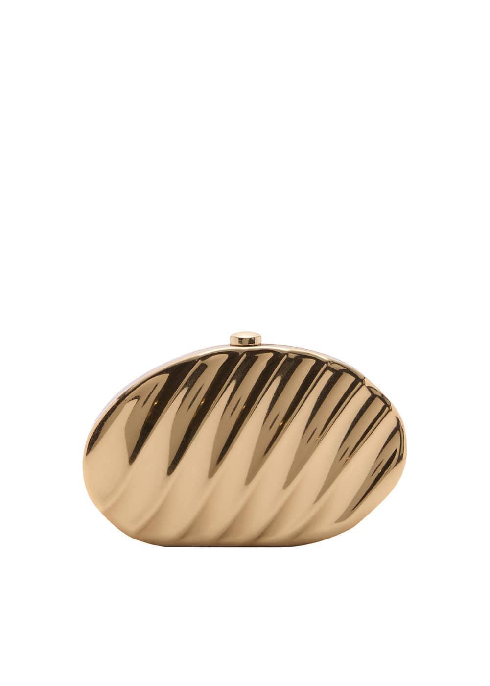 MANGO - Metallic clutch bag - One size - Women Product Image