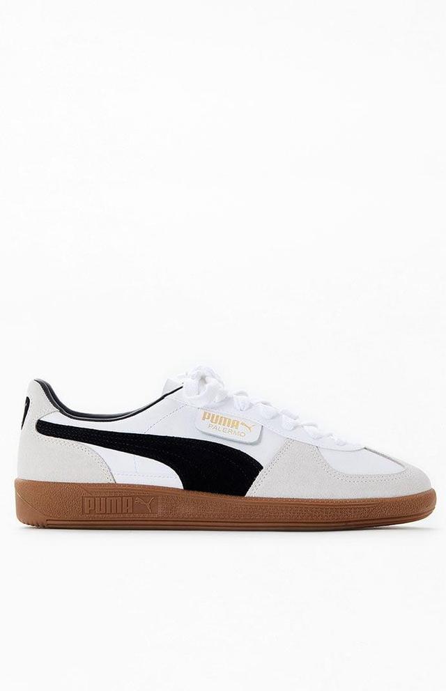 Puma Palermo Leather Shoes in White/Black - Product Image