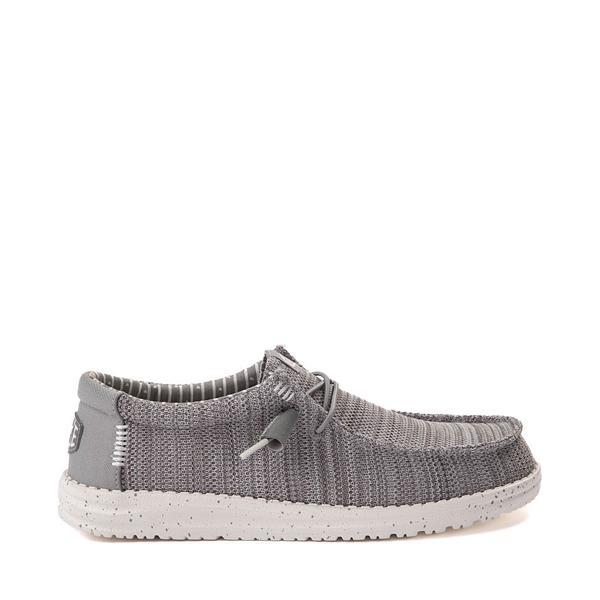 Mens HEYDUDE Wally Stretch Casual Shoe - Grey Product Image