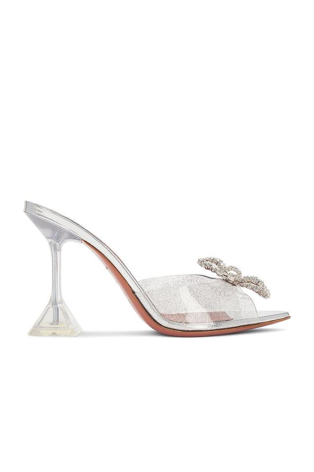 AMINA MUADDI Rosie Glass PVC Slipper in Metallic Silver Product Image