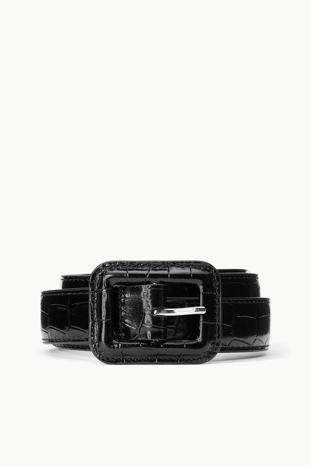 WAIST BELT | BLACK CROC EMBOSSED Product Image