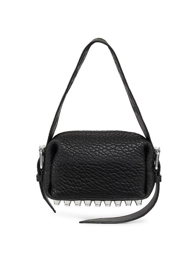 Womens Small Ricco Pebbled Leather Shoulder Bag Product Image