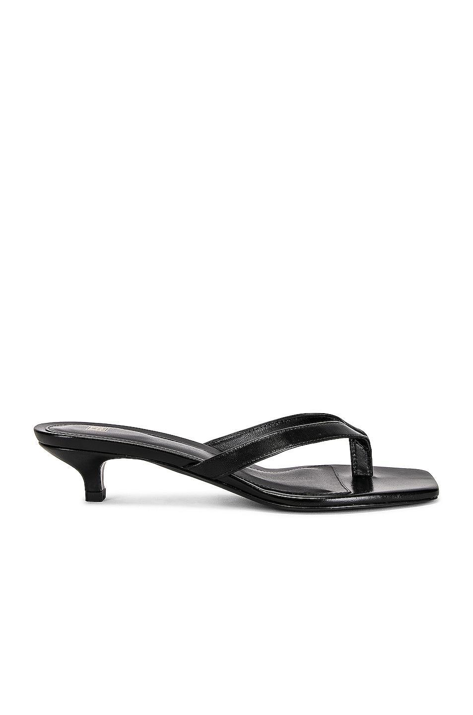 Toteme Flip Flop With Heel Sandal in Black - Black. Size 36 (also in 41). Product Image